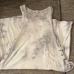American Eagle Tie-dye gray and white dress